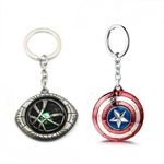 Yaa Catchy Marvel Avengers Captain America Shield new Edition & Doctor Stranger Infinity Stone Routing Anti-Rust Metal Keychain & Keyring For Men, Women,Bike & Car Combo pack for (Marvel Lover)