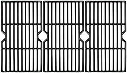 Hongso PCH763 Cast Iron Cooking Grid Replacement for Select Gas Grill Models by Charbroil, Kenmore and Others, Set of 3