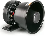 BooYu 200 Watt High-Performance PA Siren Horn Speaker [Black Steel] [8 Ohms] [125-135 dB] [IP66 Waterproof] [Compatible with 100-200 Watt Siren] for Police Car, Ambulance, Fire, Engineer Vehicles