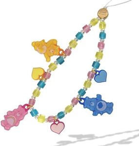 Sonix x Care Bears Beaded Phone Charm | Beaded Wristlet, Universal Phone Strap, and Detachable Cell Phone Lanyard with Silicone Charms | Care Bears Pastel