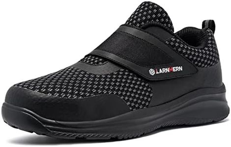 LARNMERN Chaussures de sécurité Homme Legere Femme Baskets de sécurité Chaussure de Travail Embout Protection Acier Chaussure de Chantier,41.5 Noir