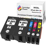 Cartridge Planet 5 Pack (2BK,1C,1M,1Y) Compatible Ink for HP 905XL for HP Officejet Pro 6950 6956 6960 6970