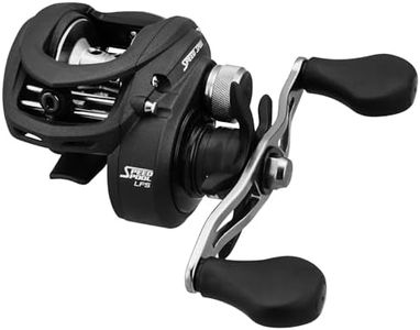 Lew's Fishing SS1HLA Speed Spool LFS Baitcasting Reel, 6.8: 1 Gear Ratio, 9Ss+1 RB Bearings, Left Hand, One Size, Black