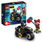 LEGO 76220 DC Batman Versus Harley Quinn, Superhero Action Figure Set With Skateboard And Motorbike Toy Kids, Boys And Girls Aged 4 Plus