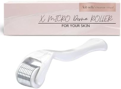 Kitsch Derma Roller, Cosmetic Microneedle Roller for Face.25 mm Micro Needle Facial Roller, 540 Needle Face Roller with Storage Case By