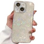 mobistyle Designed for iPhone 15 | Camera Lens Protection |Heart Pattern Print Design for Women Teen Girls Phone Back Cover Case (Heart White)