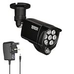 Tonton IR Illuminator 850nm Wide Angle 8-LEDs 90 Degree, 30M(100Ft) IR Infrared Flood Light for CCTV Security Cameras, Outdoor&Indoor Use, IP66 Waterproof Metal Housing, 3M Power Supply Cable(Black)