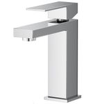 Warmiehomy Chrome Basin Taps Mixer Bathroom Sink Taps Single Lever Hot and Cold Water Sink Taps with UK Standard Hoses,Square