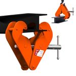 YATOINTO Vertical Beam Clamp 6600lbs/3 ton Capacity 3.9-11.81Inch Opening Range Beam Clamps for Rigging Heavy Duty Steel Beam Clamp Tool Easy to use beam clamp tool (3T)