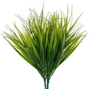 BELLE VOUS Piante Artificiali Grano Finto in Plastica (Set da 6) - Piante Finte da Esterno/Piante Finte da Interno Design per Casa, Ufficio e Giardino - Piante Decorative Artificiali per Decorazioni