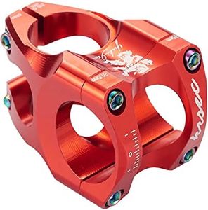 Bike Stem 35mm Short MTB Handlebars Riser Ultra-Light CNC Aluminum Alloy 31.8 * 28.6mm For Mountain bike Enduro Trail AM XC FR DH Bicycle Parts (Red)