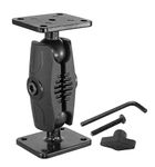 ARKON RMS2XAMPS-MET-SH Heavy Duty Car Dash or Wall Mounting Pedestal with Security Hardware Retail Black