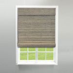 Radiance Cordless Bamboo Roman Shades for Windows - Flatweave Bamboo Blinds for Reduce Bright Light - Easy to Lift & Fold Up Window Shades - Driftwood - 35 in. W x 48 in. L - (02208870E)