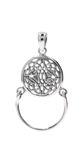 Jewelry Trends Celtic Knotwork Charm Holder Round Sterling Silver Pendant