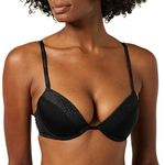 Calvin Klein - Ladies Underwear - Women Underwear - Womens Bras - Push Up Bras For Women - Women's Push Up Plunge Bra - Black - Size B/34