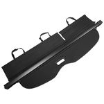 X AUTOHAUX Retractable Cargo Cover for Jeep Rear Trunk Shielding Shade Black