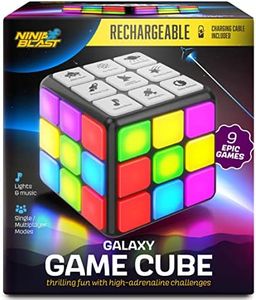 Ninja Blast Rechargeable Game Activity Cube - 9 Fun Brain & Memory Games - Cool Toys for Boys and Girls - Birthday Gifts for Age 6, 7, 8, 9, 10, 11, 12 Year Old Kids Teens - Best Boy Toy Gift Ideas