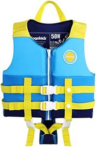 Gogokids Toddler Swim Vest, Kids Floaties for Boys Girls 20-30-40-50-60-70 pounds, Float Jacket with Adjustable Safety Strap, Pool Floation Swimwear for Children, Age 1-9 Years