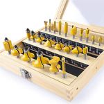 KOWOOD 24X Router Bits Set 1/4 Inch