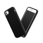 RHINOSHIELD Case Compatible with iPhone SE3/SE2/8/7 | SolidSuit-Shock Absorbent Slim Design Protective Cover with Premium Matte Finish 3.5M/11ft Drop Protection Changeable Camera Rings - Carbon Fiber