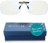 Sleep ZM Clip On Daytime 45% Blue Light Glasses for Computer, TV, Gaming Use Improve Sleep Quality by Naturally Producing Melatonin for Women and Men