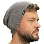 Grace Folly Slouch Beanie Hat Winter Cap for Men or Women (Many Colors) (Light Grey)