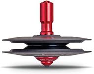 Plexity Labs UFO Tops - Height 611 - Metal Spinning Top - Inspired by The 1986 Soviet Union UFO Incident - Black Titanium UFO Body and Fireball Red Power Core™