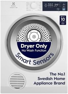 Electrolux 8.5Kg Vented Dryer Machine for Clothes, Reverse Tumbling, Smart Sensors, Colour Care, Drying Only - No Washing Function, UltimateCare 300, EDV854J3WB, White