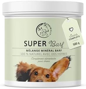 Annimally Barf Complément en Poudre pour Chiens 500g, Barf Complete Mélange de Vitamines & Minéraux pour Une Nutrition optimale - Complément pour Chiens avec Minéraux, Légumes