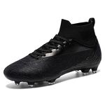 WEJIESS Football Shoes Mens High Top Football Sports Shoes Outdoor Youth Athletic Football Shoes Kids Boys Kicking Training Shoes Spikes Football Boots