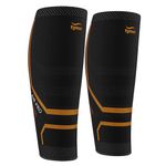 Tynor Calf and Shin Support Air Pro, Black & Orange, Medium, 1 Unit