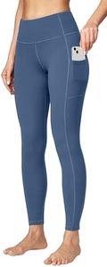 Ewedoos Women's Yoga Pants with Pockets Compression Leggings for Women Tummy Control Workout Leggings for Women Grey Blue