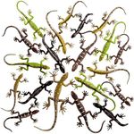 4-Inch Mini Lizard Toys for Kids - (Pack of 24) Realistic Lizards & Plastic Reptile Animal Toy Figure Set for Themed Birthday Decorations, Party Favors, Classrooms, Prizes, Pranks, Gifts, Halloween