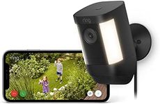 Ring Spotlight Cam Pro Plug-In by Amazon | Outdoor Security Camera 1080p HDR Video, 3D Motion Detection, Bird's-Eye View, LED Spotlights, alternative to CCTV | 30-day free trial of Ring Protect