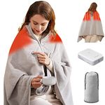 Zireot Heated Blanket Battery Operated,with Battery Pack,Cordless USB Heated Shawl,Outdoor Portable Electric Blanket,USB Heated Throw 3 Heating Levels,Softnees Heating Blanket for neeck and Shoulder