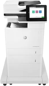 HP LaserJet Enterprise MFP M635fht Monochrome All-in-One Printer with built-in Ethernet, 2-sided printing, extra paper tray & wheeled stand (7PS98A),White