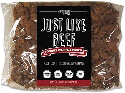 Wholesome Provisions Textured Vegetable Protein, Vegan Meat Substitute, 100% Hexane Free, Made with #1 Graded Yellow Soybeans, Made in US, Gluten Free, Just Like Beef, Unflavored (1 Package)