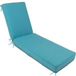 Sundale Outdoor Olefin Water-Resistant Patio Chaise Lounge Cushions, Thick Durable Lounger Pad with Straps, Perfect for Yard, Garden, Poolside (Turquoise, 80" W x 26" D x 4" T)