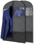 Plixio Garment Bags Suit Bag for Travel and Clothing Storage of Dresses, Dress Shirts, Coats— Includes Zipper and Transparent Window