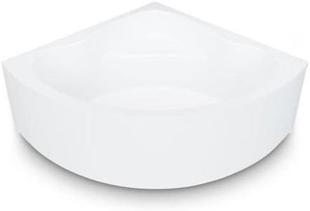 AQUADE Acryl Eckbadewanne 140x140 Modell: Koblenz - Weiß Badewanne Komplettset 140x140 - Badewannen mit Wannenfüßen + Schürze