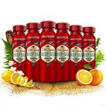 Old Spice Deep Sea Deodorant Body Spray For Men 150 ml, 48H Fresh, 0 Percent Aluminium Salts, Anti-White Marks and Yellow Stains x6