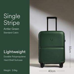 Antler Hard Shell Cabin Suitcase 55x40x20cm – Green, 4 Spinner Wheels, TSA Lock