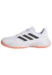 adidas Men's Courtjam Control 3 Tennis Shoe, White/Black/Lucid Orange, 7.5