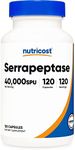 Nutricost Serrapeptase 40,000 SPU, 120 Capsules - Gluten Free, Non-GMO, and Vegetarian Friendly