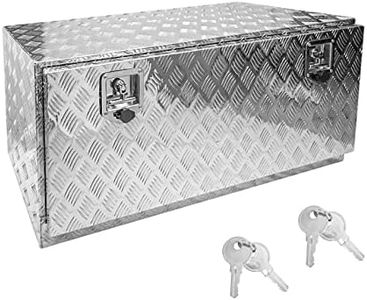 Edicapo 36" x 18" x 18" Truck Tool Box Pickup Truck Bed Toolbox Heavy Duty Aluminum Underbody Truck Box Compatible With RV Trailers Storage Organizer with Lock & Keys Silver