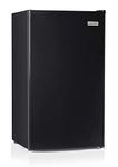 Igloo 3.2 Cu.Ft. Single Door Compact Refrigerator with Freezer - Slide Out Glass Shelf, Perfect for Homes, Offices, Dorms - Black