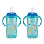NUK Large Learner Cup, 10 oz (300 mL), 8+ Months, Blue, 2 Pack