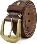 OZNDAS Genuine Leather Belt for Men Women Handmade Heavy-Duty Work Belt Leather Men's Belts | Jeans/Casual/Christmas Gifts