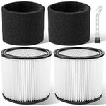 2 Pack Replacement Cartridge Filter Compatible with 90350 90304 90333 5 Gallon and above with 2 Pack 90585 Foam Filter