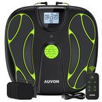 AUVON Medical Foot Massager Circulation Booster for Aching Legs & Foot Pain, TENS Machine with 15 Modes & 50 Intensities for Drug-Free Chronic Body Relief, EMS Muscle Stimulator with 8 TENS Pads